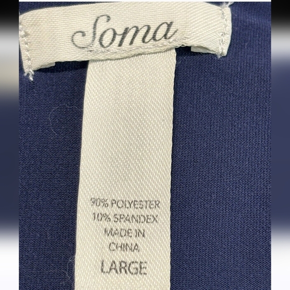 Soma Blue Handkerchief Swing Sleeveless Shift Dress Size Large - Picture 6 of 6